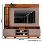 Estante Com Led Para Tv Até 70 Polegadas Carvalho Nobre Griz