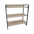 Estante Com Prateleira Regulável Line Preto/fresno