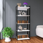 Estante Com Prateleiras De Madeira P Livros Sala Quarto Branc