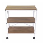 Estante Com Rodízio  Branco/nogal