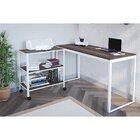 Estante Com Rodízio  Branco/nogal