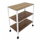 Estante Com Rodízio  Branco/nogal