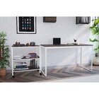 Estante Com Rodízio  Branco/nogal