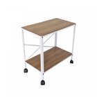 Estante Com Rodízio  Branco/nogal