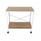 Estante Com Rodízio  Branco/nogal