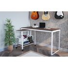 Estante Com Rodízio  Branco/nogal