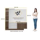 Estante Com Suporte Tv 55'' Denver Multimóveis Branco/madeira