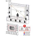 Estante Com Suporte Tv 65" E Espelho Oslo Multimóveis V3381