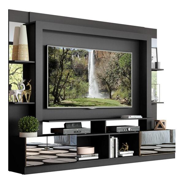 Estante Com Suporte Tv 65" E Espelho Oslo Multimóveis V3381