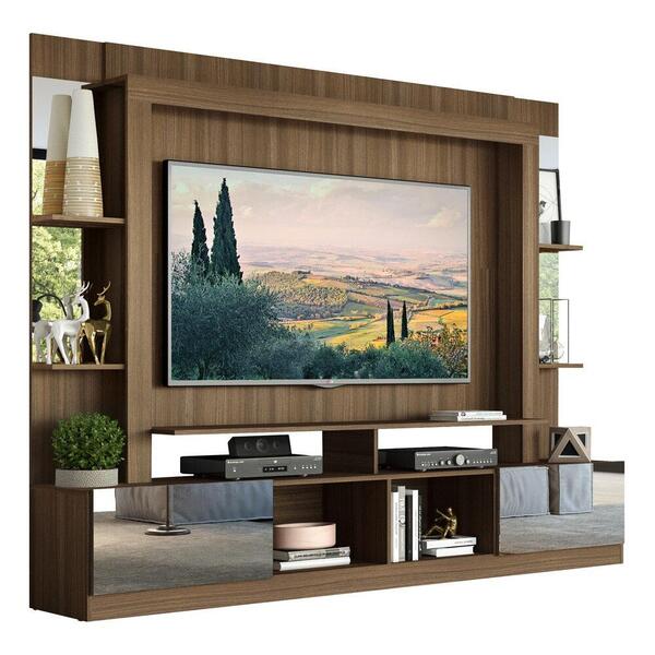 Estante Com Suporte Tv 65" E Espelho Oslo Multimóveis V3381