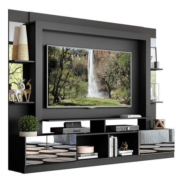 Estante Com Suporte Tv 65" E Espelho Oslo Multimóveis V3381