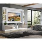 Estante Com Suporte Tv 65" Prateleiras C/ Espelho Oslo Multim