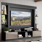 Estante Com Suporte Tv 65" Prateleiras C/ Espelho Oslo Multim