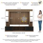 Estante Com Suporte Tv 65" Prateleiras C/ Espelho Oslo Multim