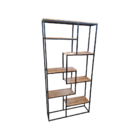 Estante Cruzada 200x120x30cm Preto + Teca - Estcru20012030pto