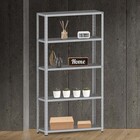 Estante De Aço 175x92x30 5 Prat. C/ Reforço Pandin - Cinza