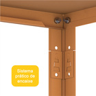 Estante De Aço 175x92x30 5 Prat. C/ Reforço Pandin - Laranja