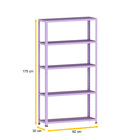 Estante De Aço 175x92x30 5 Prat. C/ Reforço Pandin - Lilás