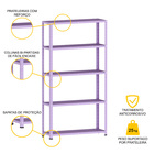 Estante De Aço 175x92x30 5 Prat. C/ Reforço Pandin - Lilás