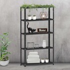 Estante De Aço 175x92x30 5 Prat. C/ Reforço Pandin - Preto