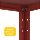 Estante De Aço 175x92x30 5 Prat. Pandin - Vermelho