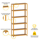 Estante De Aço 175x92x30 6 Prat. C/ Reforço Pandin - Laranja