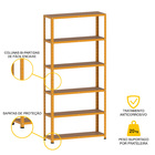 Estante De Aço 175x92x30 6 Prat. Pandin - Laranja