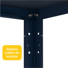 Estante De Aço 175x92x40 5 Prat. C/ Reforço Pandin - Azul Del
