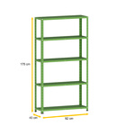 Estante De Aço 175x92x40 5 Prat. C/ Reforço Pandin - Verde