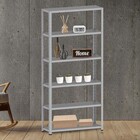 Estante De Aço 195x92x30 6 Prat. C/ Reforço Pandin - Cinza