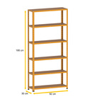 Estante De Aço 195x92x30 6 Prat. C/ Reforço Pandin - Laranja