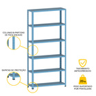 Estante De Aço 195x92x30 6 Prat. Pandin - Azul Dalí