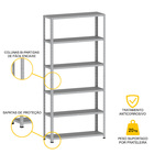 Estante De Aço 195x92x30 6 Prat. Pandin - Cinza