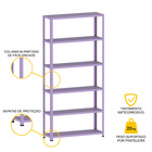 Estante De Aço 195x92x30 6 Prat. Pandin - Lilás