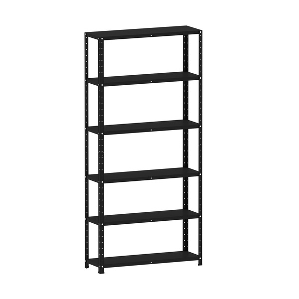 Estante De Aço 195x92x30 6 Prat. Pandin - Preto