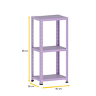 Estante De Aço 90x40x30 3 Prat. Pandin - Lilás