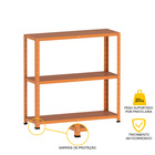 Estante De Aço 90x92x30 3 Prat. Pandin - Laranja