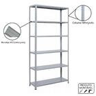 Estante De Aço Com 06 Bandejas 40 Cm (22/18) - 1,98x0,92x0,40