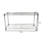 Estante De Aço Cromada Click 2 Prateleiras Aramada