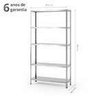 Estante De Aço Galvanizada 5 Prateleiras Bandejas Multiuso Re