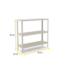 Estante De Aço Multiuso Pandin Edp03sr - Bege