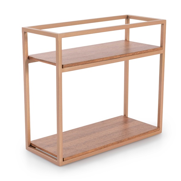 Estante De Bancada Linha Frame Organizador Aço E Madeira Mdf