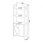 Estante De Canto 2 Portas 136cmx166cm Az Branco/nogal