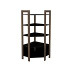 Estante De Canto 2 Portas 136cmx166cm Az Preto/nogal