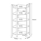 Estante De Canto 2 Portas 136cmx166cm Az Preto/nogal