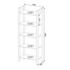 Estante De Canto 5 Prateleiras 136cmx166cm Az Branco/nogal