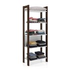 Estante De Canto 5 Prateleiras 136cmx166cm Az Branco/nogal