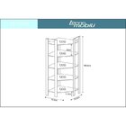 Estante De Canto 5 Prateleiras 136cmx166cm Az Branco/nogal