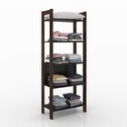 Estante De Canto 5 Prateleiras 136cmx166cm Az Preto/nogal