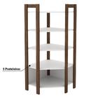 Estante De Canto Az1020 Com 5 Prateleiras - Branco/nogal